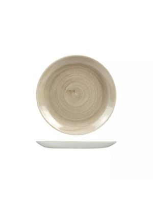 Churchill Patina Round Coupe Plate-217Mm - Taupe (Box Of - 12)