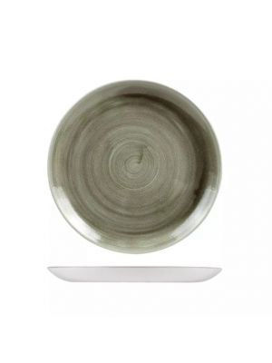 Churchill Patina Round Coupe Plate-260Mm - Burnished Green (Box Of - 12)