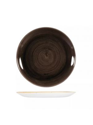 Churchill Patina Round Coupe Plate-260Mm - Iron Black (Box Of - 12)