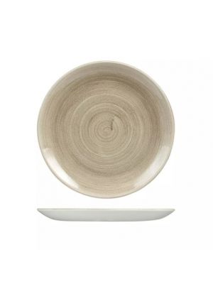 Churchill Patina Round Coupe Plate-260Mm - Taupe (Box Of - 12)