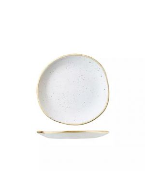 Churchill Stonecast Trace Organic Round Plate-186Mm - Barley White (Box Of - 12)