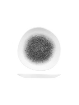 Churchill Stonecast Trace Organic Round Plate-210Mm Quartz Black Box Of  - 12