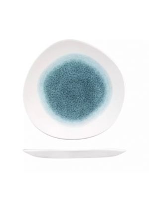 Churchill Stonecast Trace Organic Round Plate-264Mm Topaz Blue Box Of  - 12