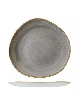 Churchill Stonecast Trace Organic Round Plate-286Mm - Peppercorn Grey (Box Of - 12)