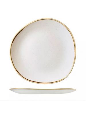 Churchill 9979128-W Stonecast Trace Organic Round Plate-286Mm Ø Box Of - Barley White