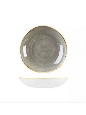 Churchill Stonecast Trace Organic Round Bowl-253Mm Ø - Peppercorn Grey