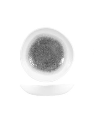 Churchill Stonecast Trace Organic Round Bowl-253Mm Quartz Black Box Of  - 12