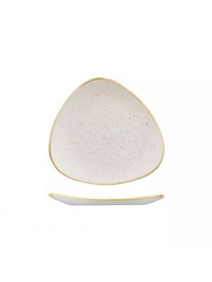 Churchill Stonecast Triangular Plate-229Mm - Barley White (Box Of - 12)