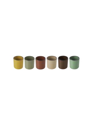 Revol Caractere White Cumulus Cup Set 6pc Mixed Colours 80m