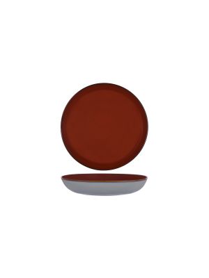 Serax Terres De Reves Rust Smoke Blue Exterior Round Pasta Plate 235mm