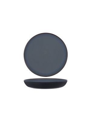 Serax Terres De Reves Smokey Blue Dark Blue Exterior Round Pasta Plate 235mm