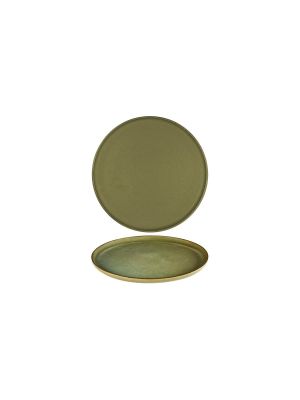 Serax Surface Medium Camo Green Round Dessert Plate 240mm