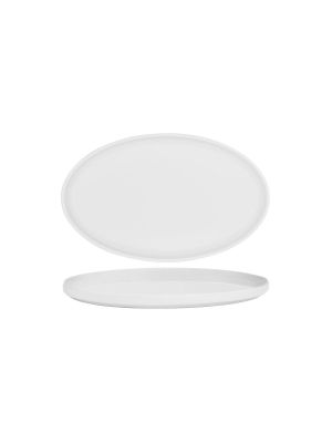 Serax Passe-Partout Matt White Oval Low Plate 290x180mm